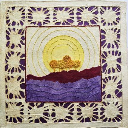 Peinture Through the lens of time par Vazquez Laila | Tableau Figuratif Aquarelle, Textile Paysages