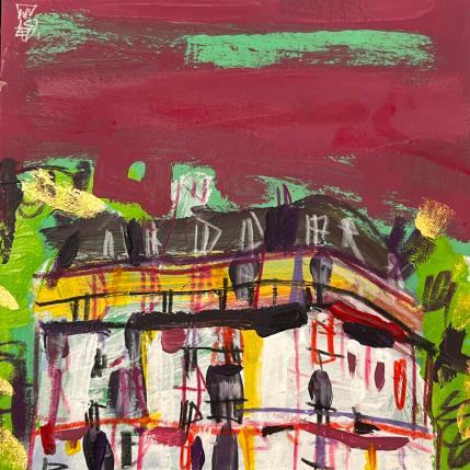 Peinture Fenzy par Anicet Olivier | Tableau Figuratif Acrylique, Pastel Architecture, Urbain