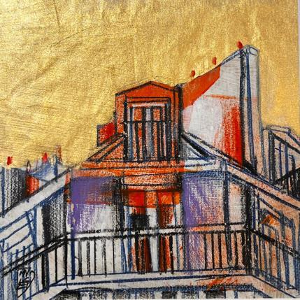 Peinture Paris plonge en lumière! par Anicet Olivier | Tableau Figuratif Acrylique, Pastel Architecture, Urbain