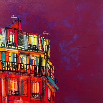 Peinture Danses terrestres par Anicet Olivier | Tableau Figuratif Acrylique, Pastel Architecture, Urbain