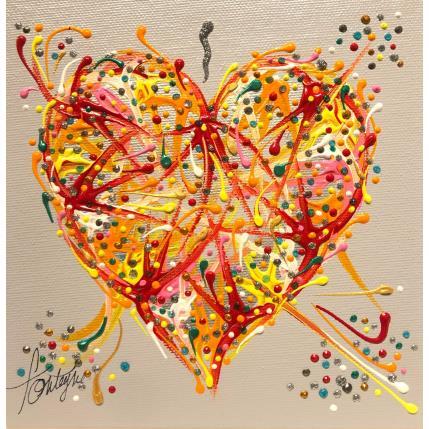 Peinture Je t'aime ici par Fonteyne David | Tableau Figuratif Acrylique