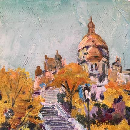 Peinture La basilique Sacré-Cœur à Paris  par Dontu Grigore | Tableau Figuratif Huile Urbain