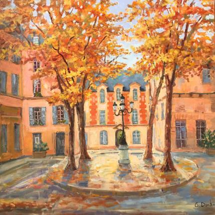 Peinture Place de Fürstenberg Paris Saint-Germain par Dontu Grigore | Tableau Figuratif Huile Urbain