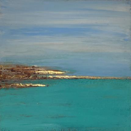 Peinture Blue bay par Dravet Brigitte | Tableau Abstrait Acrylique Marine