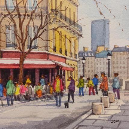 Peinture Bertillon à Paris par Decoudun Jean charles | Tableau Figuratif Aquarelle Urbain