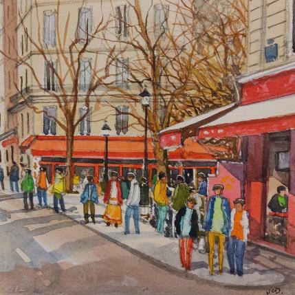 Peinture Paris, Chez Bertillon île Saint Louis par Decoudun Jean charles | Tableau Figuratif Aquarelle Urbain