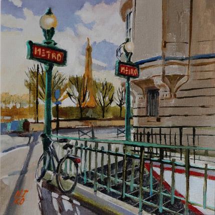 Peinture Métro par Niko Marina  | Tableau Figuratif Huile Urbain