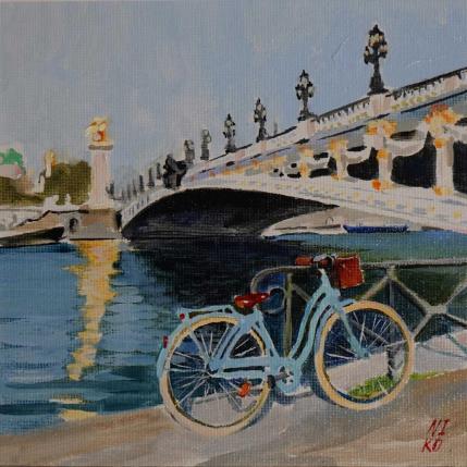 Peinture Pont Alexandre III par Niko Marina  | Tableau Figuratif Huile Urbain
