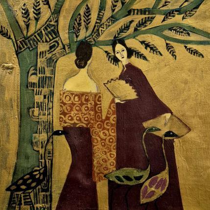 Peinture Golden paradise par Sundblad Silvina | Tableau Figuratif Acrylique, Pastel