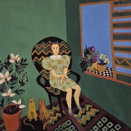 Peinture I studied par Sundblad Silvina | Tableau Figuratif Acrylique, Pastel