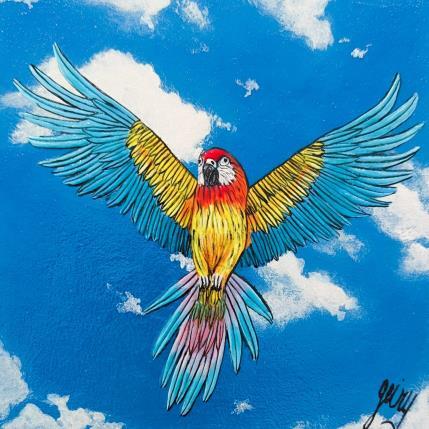 Peinture ARA par Geiry | Tableau Matiérisme Résine Animaux, Paysages