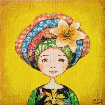 Peinture Lili par Blais Delphine | Tableau Figuratif Acrylique, Collage