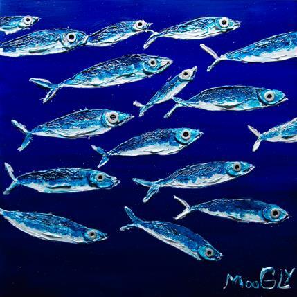 Painting Restons groupus by Moogly | Painting Raw art Acrylic, Cardboard, Pigments, Resin Animals