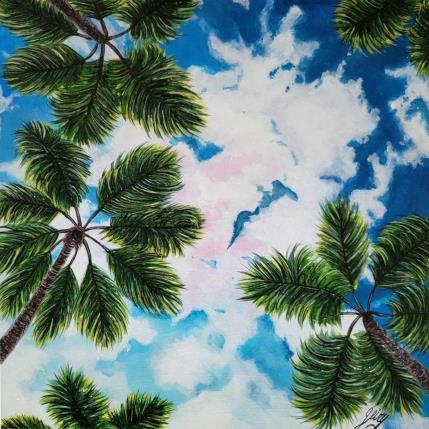 Peinture Vacance par Geiry | Tableau Matiérisme Acrylique, Pigments, Poudre de marbre Nature, Paysages