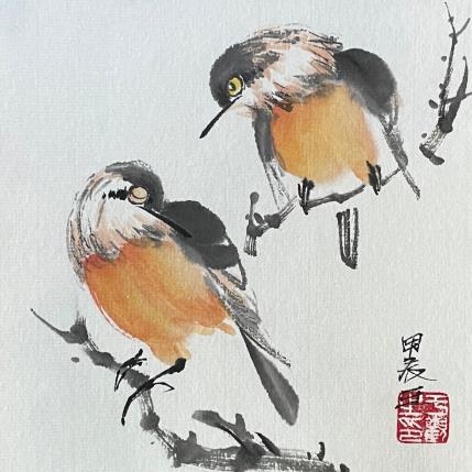 Peinture Birds par Yu Huan Huan | Tableau Figuratif Encre Animaux