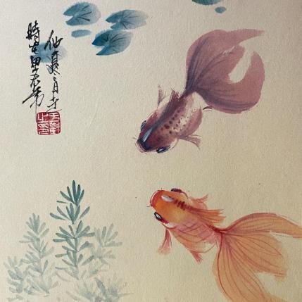 Peinture Accompany par Yu Huan Huan | Tableau Figuratif Encre Animaux, Nature