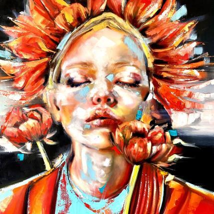 Peinture COME UN GIRASOLE  par Abbondanzia Monica | Tableau Figuratif Acrylique, Huile