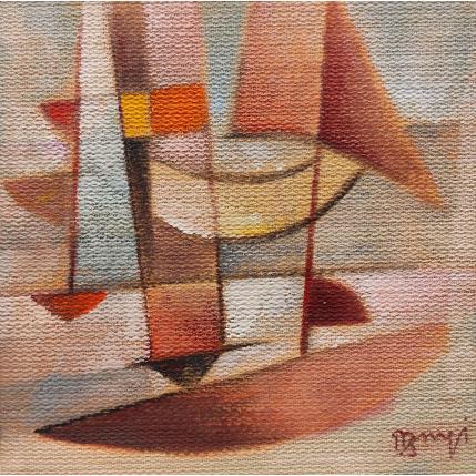 Peinture Composition marine AQ54 par Burgi Roger | Tableau Abstrait Acrylique Marine