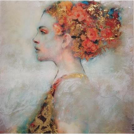 Painting De bronze y oro by Bofill Laura | Painting Figurative Acrylic, Resin Portrait