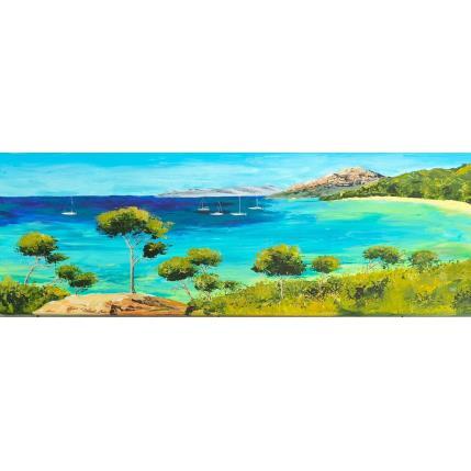 Peinture Panorama méditerranéen par Rey Ewa | Tableau Figuratif Acrylique Paysages