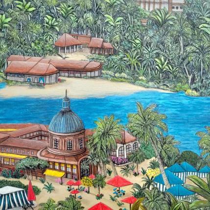 Peinture Le dôme de Toulouse tropical par Geiry | Tableau Matiérisme Acrylique, Pigments, Poudre de marbre, Résine Architecture, Nature, Paysages