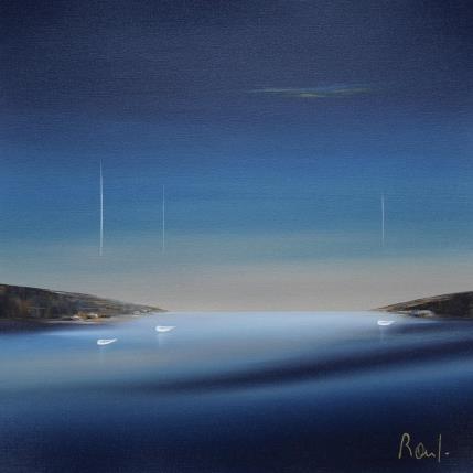 Peinture Horizon marin 68 par Roussel Marie-Ange et Fanny | Tableau Figuratif Huile Marine, Minimaliste