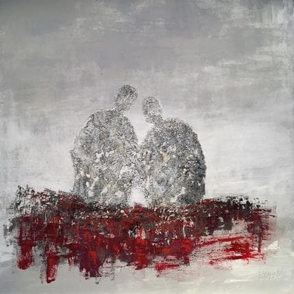 Peinture La vie, devant nous par Escolier Odile | Tableau Figuratif Acrylique Minimaliste