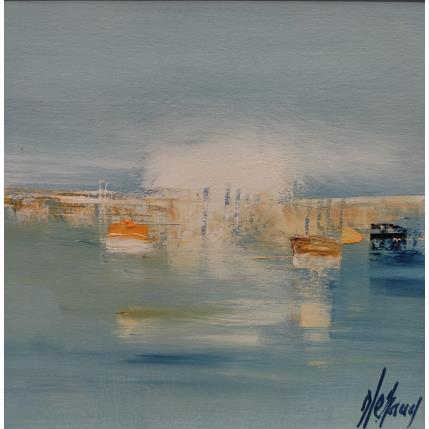 Peinture la brume par Héraud Alain | Tableau Figuratif Huile Marine, Paysages