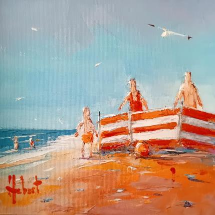 Peinture En famille  par Hébert Franck | Tableau Figuratif Huile Marine, Paysages