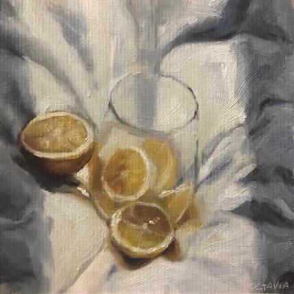 Peinture Fraicheur citron 2 par Sellier Octavia | Tableau Figuratif Huile