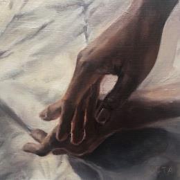 Peinture Liens invisibles par Sellier Octavia | Tableau Réalisme Huile