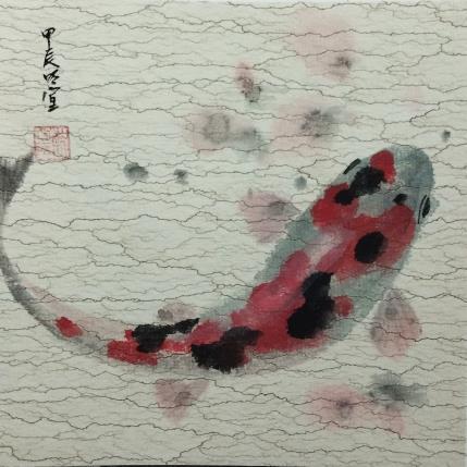 Peinture Carp Koi 4 par Du Mingxuan | Tableau Figuratif Aquarelle, Encre Animaux, Marine, Nature