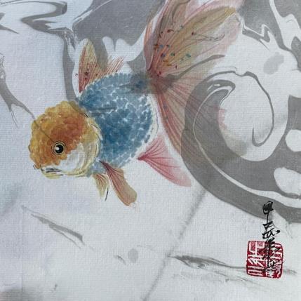 Peinture Fish par Yu Huan Huan | Tableau Figuratif Encre Animaux
