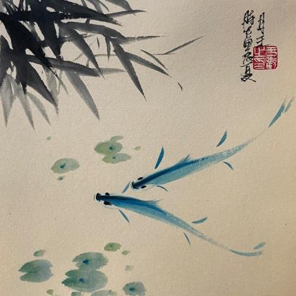 Peinture Fish par Yu Huan Huan | Tableau Figuratif Encre Animaux
