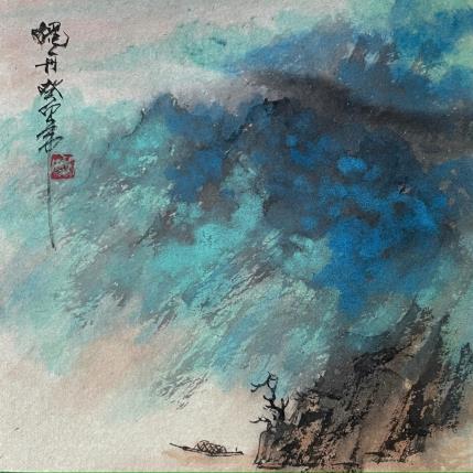 Peinture Colorful mountains par Yu Huan Huan | Tableau Figuratif Encre Nature, Paysages