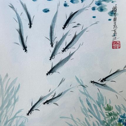 Peinture Fish par Yu Huan Huan | Tableau Figuratif Encre Animaux