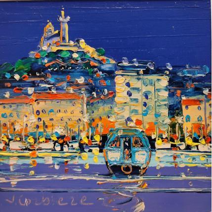 Painting Le Dernier Ferry Boat by Corbière Liisa | Painting Figurative Oil Landscapes, Marine