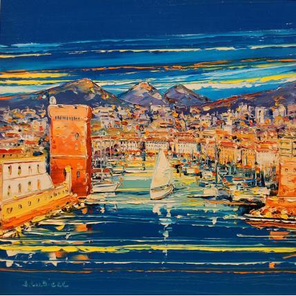 Peinture Entrée du Vieux Port par Corbière Liisa | Tableau Figuratif Huile Marine, Paysages