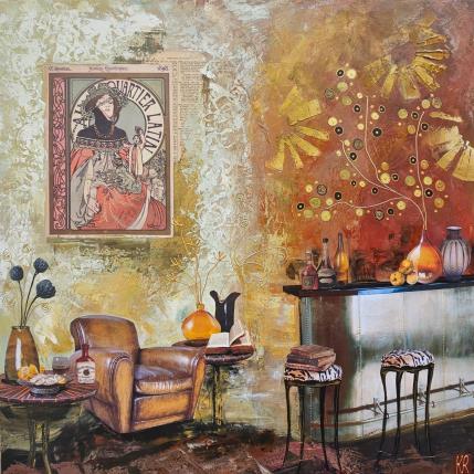 Peinture Quartier Latin par Romanelli Karine | Tableau Figuratif Acrylique, Collage