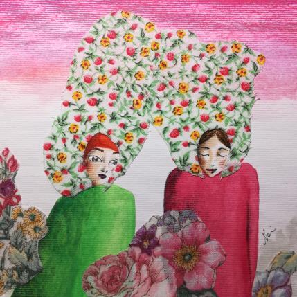 Peinture La bellezza dell'intesa delle idee par Nai | Tableau Surréalisme Acrylique, Collage Nature, Portraits, Scènes de vie