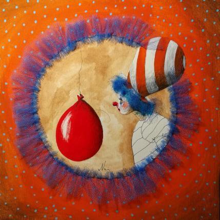 Peinture Interrogarsi sul punto di osservazione par Nai | Tableau Surréalisme Acrylique, Collage Portraits, Scènes de vie, Société