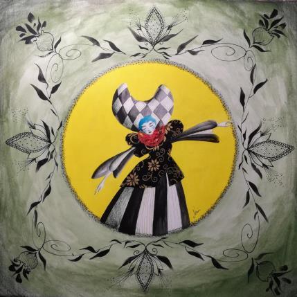 Peinture La danza della chiusura delle palpebre par Nai | Tableau Surréalisme Acrylique, Collage Musique, Nature, Portraits