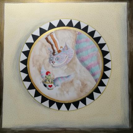 Peinture Una tazza di tè con Alice par Nai | Tableau Surréalisme Acrylique, Collage Cinéma, Enfant, Icones Pop