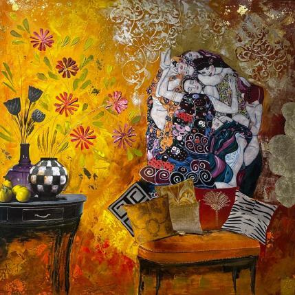 Peinture L'Ivresse De Ta peau par Romanelli Karine | Tableau Figuratif Acrylique, Collage