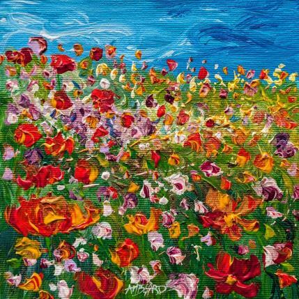 Peinture Belles fleurs des champs par Amblard Florence | Tableau Impressionnisme Acrylique, Huile Nature