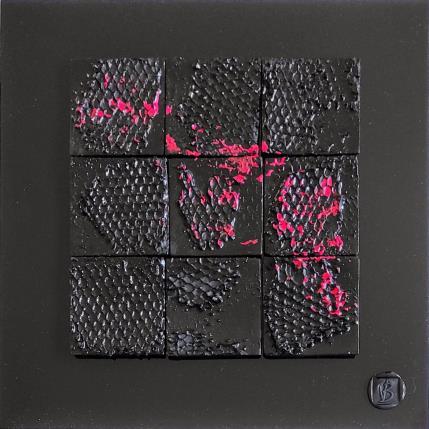 Gemälde Sacramento von Bauquel Véronique | Gemälde Abstrakt Acryl, Collage, Harz, Holz, Lack Minimalistisch