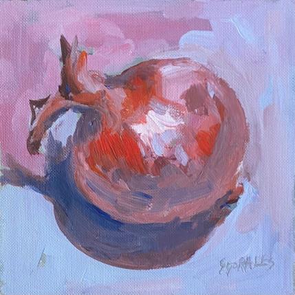 Painting Oignon rouge by Morales Géraldine | Painting Figurative Acrylic Still-life