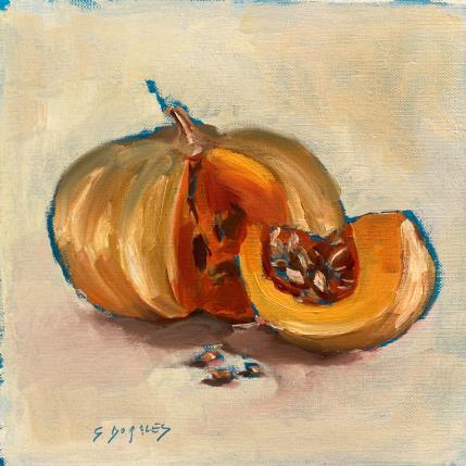 Painting Potiron by Morales Géraldine | Painting Figurative Oil Pop icons, Still-life