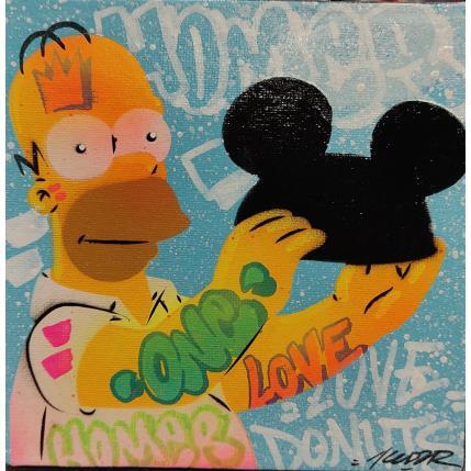 Painting Homer Mousse by Kedarone | Painting Pop-art Acrylic, Graffiti Pop icons