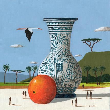 Peinture  Poterie à la gazelle par Lionnet Pascal | Tableau Surréalisme Acrylique Natures mortes, Paysages, Scènes de vie